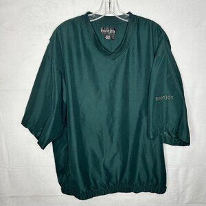 FootJoy Men's Green Sz L Pullover Short-Sleeve V-Neck Golf Pullover